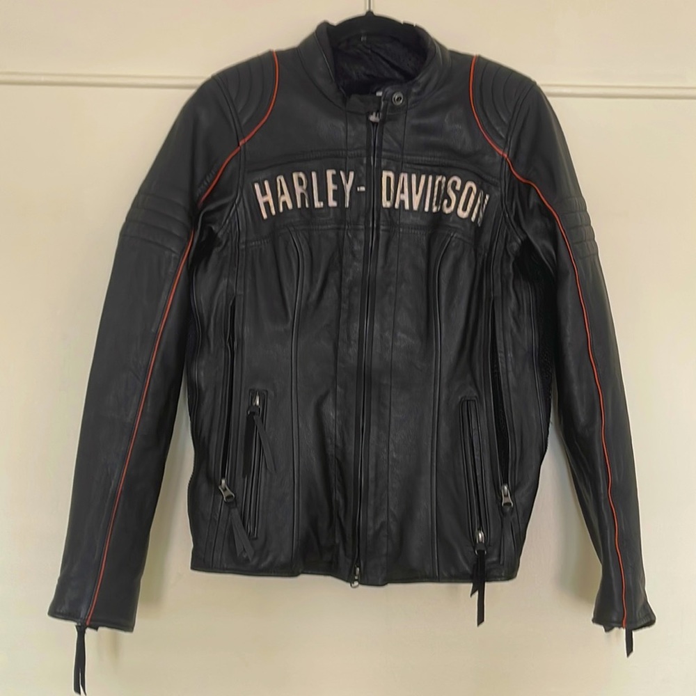 Harley Davidson M Tall breathable jacket, reflective lettering, worn twice.